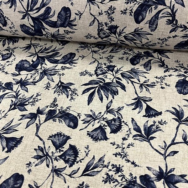Linho Floral Azul