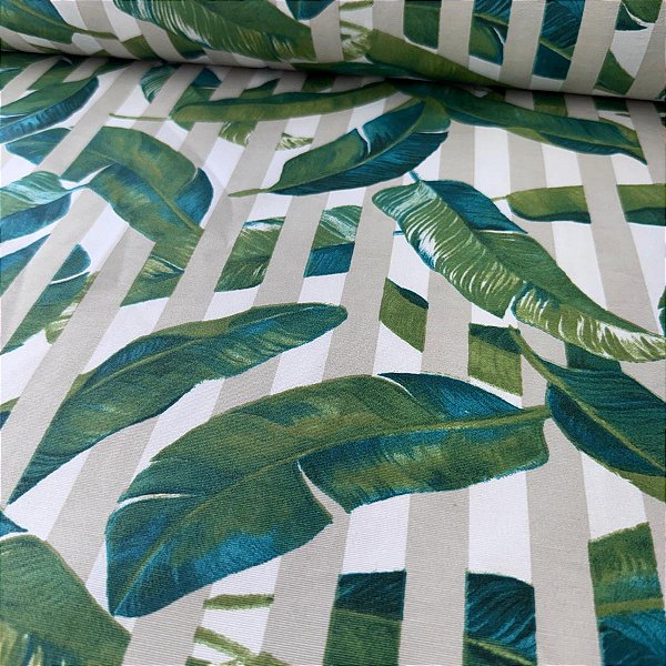 Waterblock listras folhagem bege