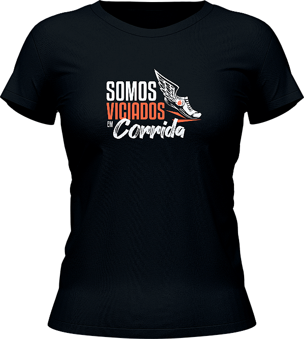 Camiseta Poliamida Viciados em Corrida - FEMININA