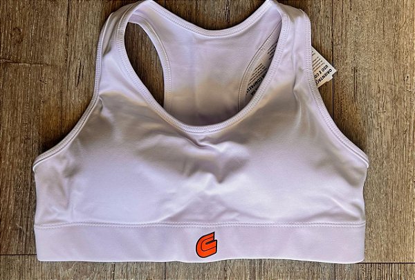 Top de corrida com sustentação feminino - BRANCO
