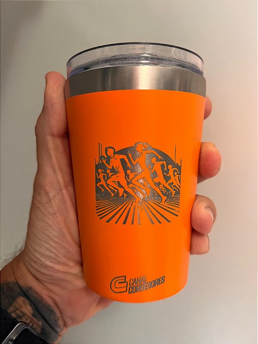 Copo para bebidas geladas e quentes 360 ml - LARANJA