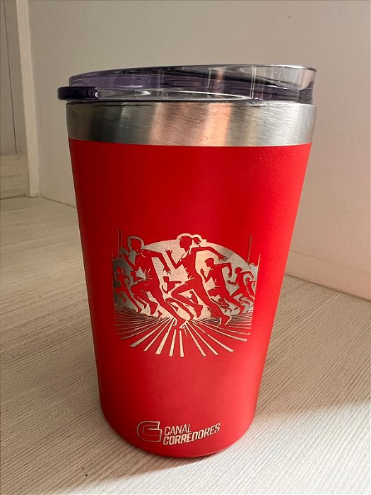 Copo para bebidas geladas e quentes 360 ml - VERMELHO