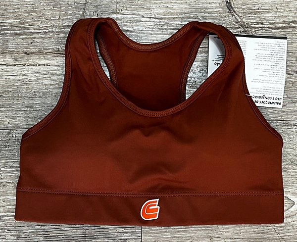 Top de corrida com sustentação feminino - Marrom