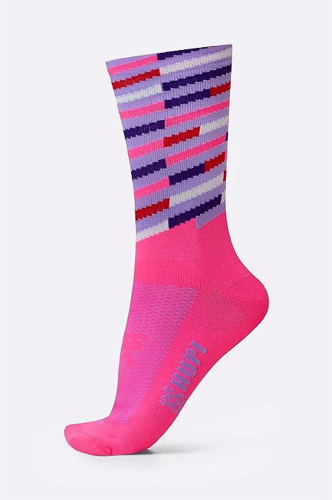 Meia Antibolha Triplo Colors Rosa (pequenos pés)