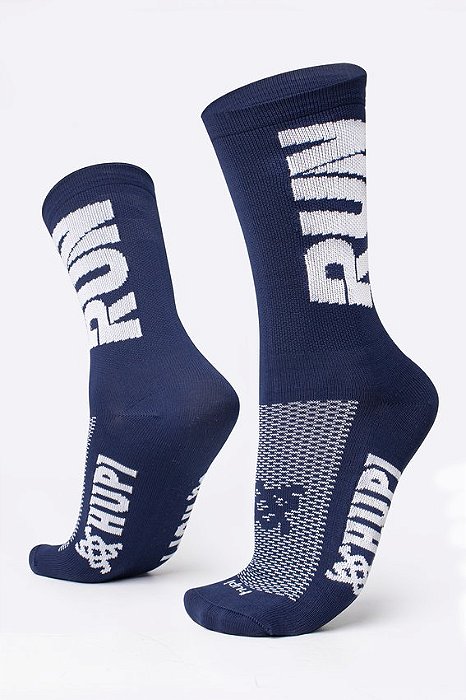 Meia Antibolha Hupi Run Azul Marinho