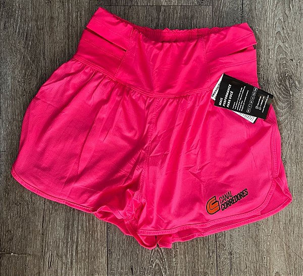 Shorts com bolso canguru na cintura e bermuda antiatrito - Rosa - feminino