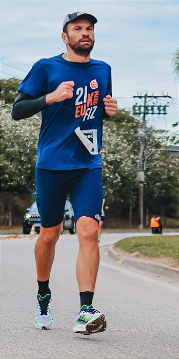 Bermuda de compressão corrida azul marinho - MASCULINA