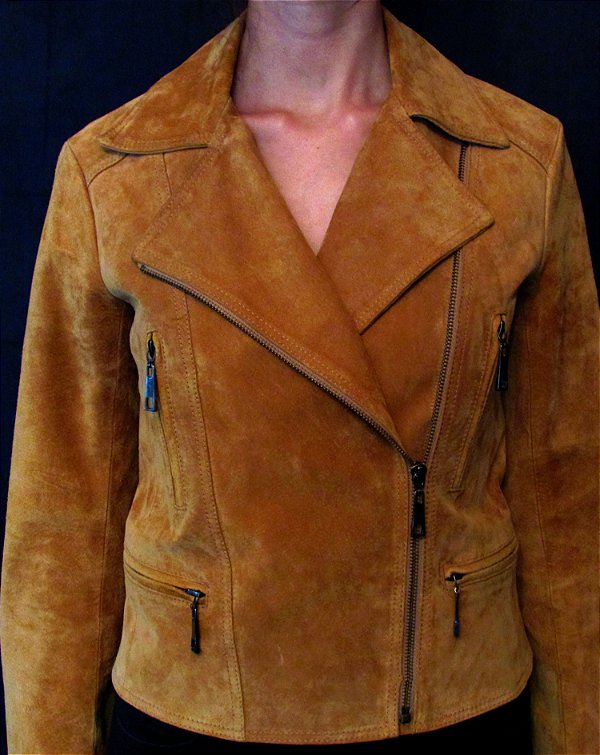 jaqueta de couro verdadeiro