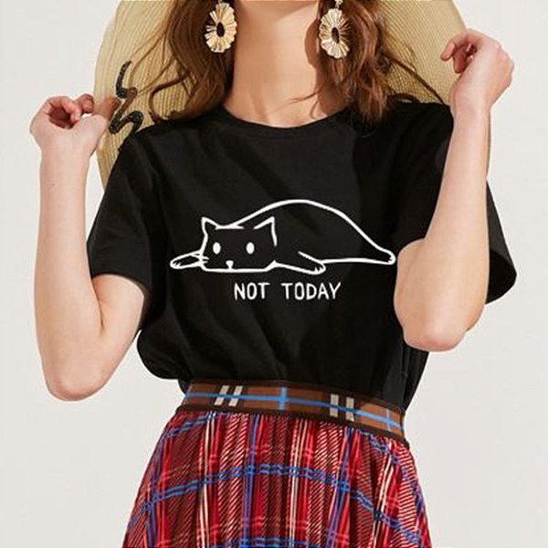 camiseta gato not today