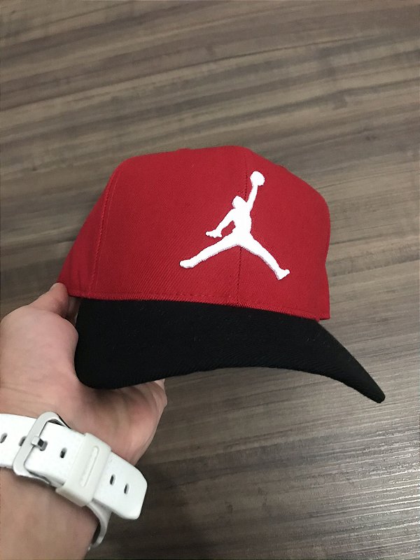Cap Jordan Brand Jumpman Red Black Snapback Aba Curva