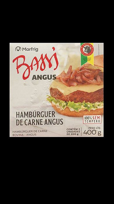 Hamburguer de Carne Bassi Angus - Congelado