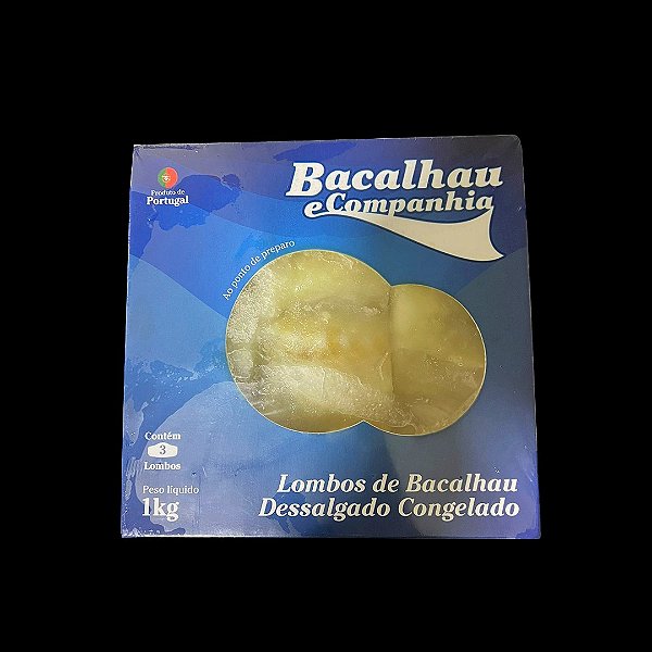 Lombo Bacalhau Português Dessalgado Gadus Morhua 1 kg - Congelado