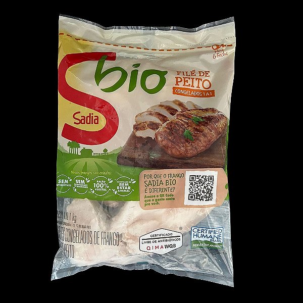 File de Peito de Frango Sem Antibióticos 1kg  Sadia Bio - Congelado