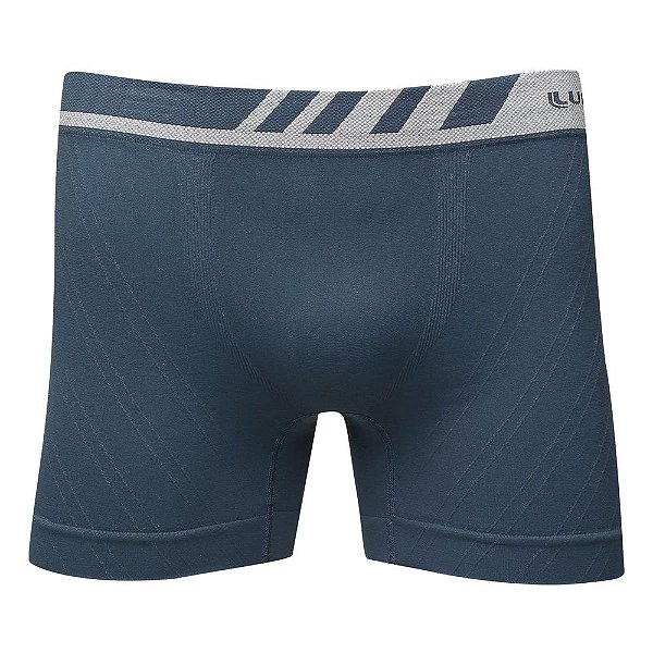 Cueca Boxer Sem Costura Microfibra - Azul - Lupo