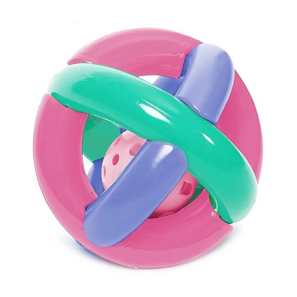 Bola Maluquinha - Rosa e Roxo - Mercotoys