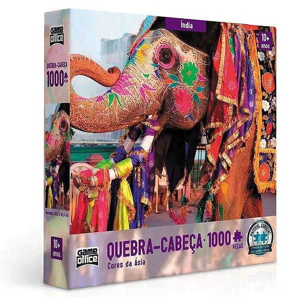 Quebra-Cabeça Cores da Ásia - Índia - 1000 peças - Toyster