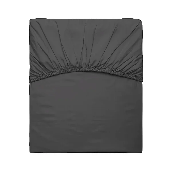 Lençol Com Elástico Satinee Queen 300 Fios  - Preto - Kacyumara