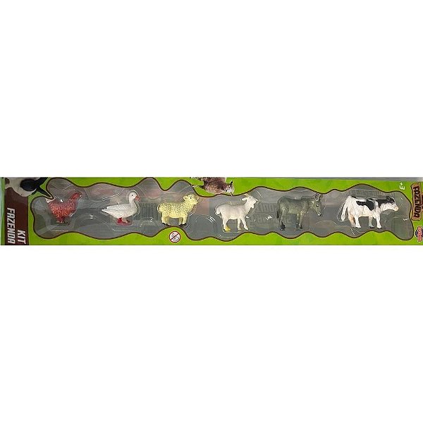 Kit com 6 Miniaturas - Animais da Fazenda - Toyng