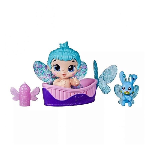 Mini Boneca Baby Alive Glo Pixies - Aqua Flutter - Hasbro