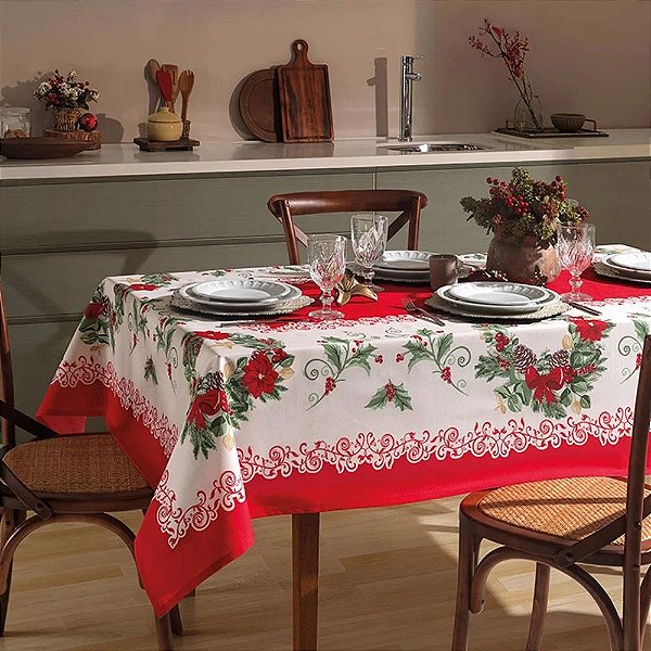 Toalha de Mesa Natalina 6 Lugares - Natal 94 - Dohler