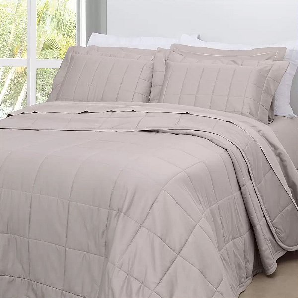 Jogo de Colcha Satinee Square Queen 300 Fios - Inrose - Kacyumara