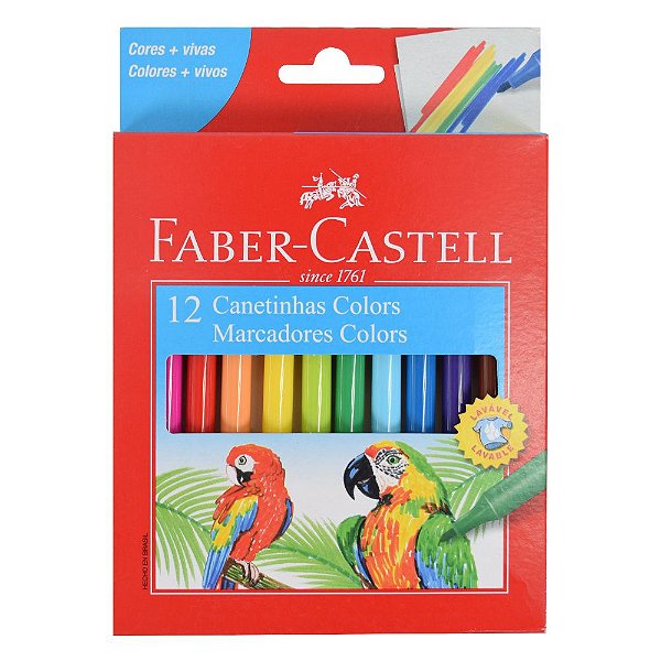 Canetinhas Colors Tons de Pele - 12 Cores - Faber-Castell