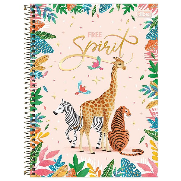 Caderno Jungle Heart - Free Spirit - 160 Folhas - Tilibra