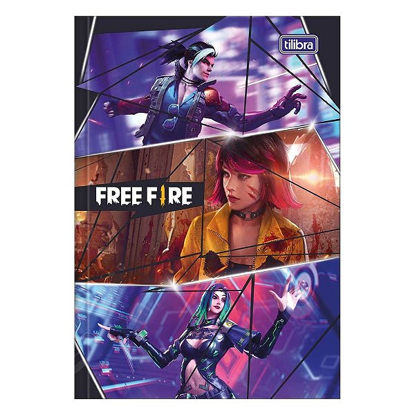 Caderno 1/4 Brochura Free Fire - Personagens - 80 Folhas - Tilibra