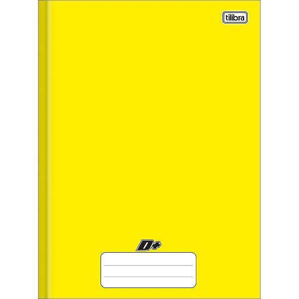 Caderno Brochura Capa Dura D+ - Amarelo -  96 Folhas - Tilibra
