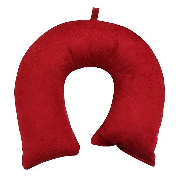 Travesseiro de Pescoço Veludo - Vermelho - Hedrons
