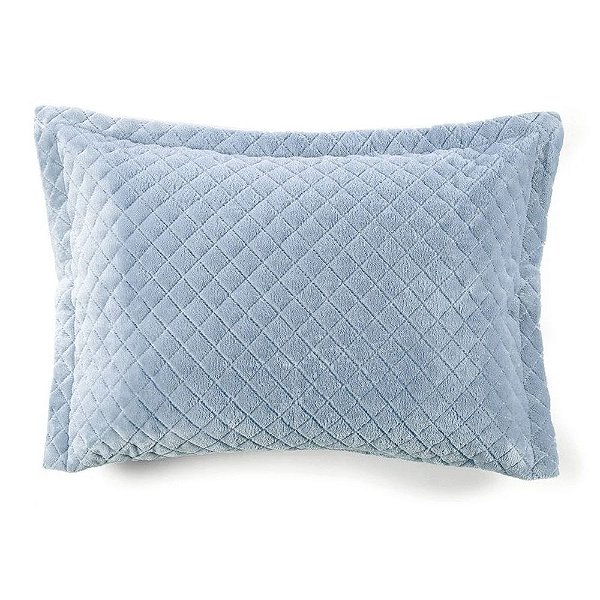 Porta Travesseiro Plush Inove - Azul Céu - Hedrons