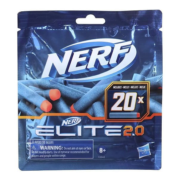 Refil de Dardos Nerf Elite 2.0 - 20 Unidades - Hasbro