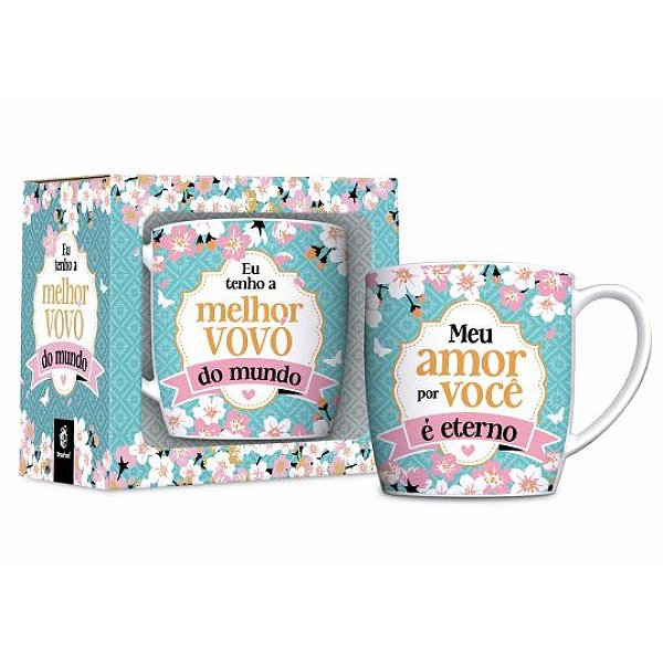 Caneca em Porcelana Urban 360ml - Melhor Vovó - BrasFoot