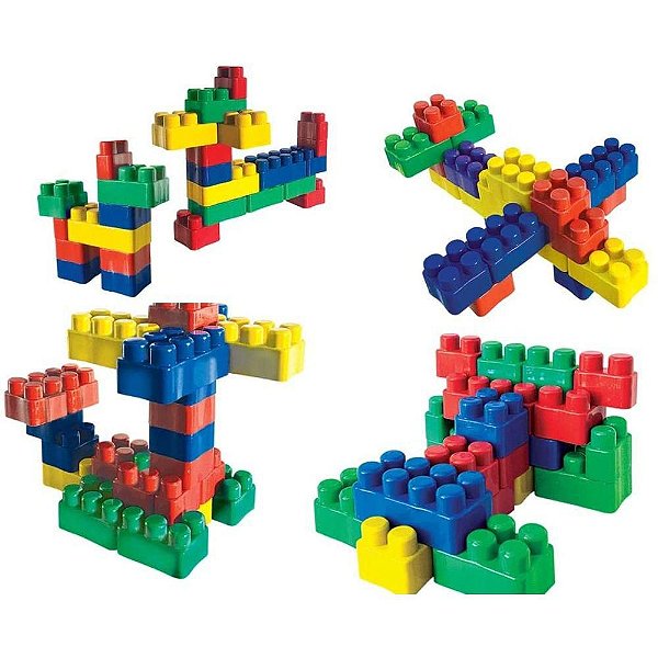 Blocos De Montar 140 Peças Brinquedo Didático Infantil