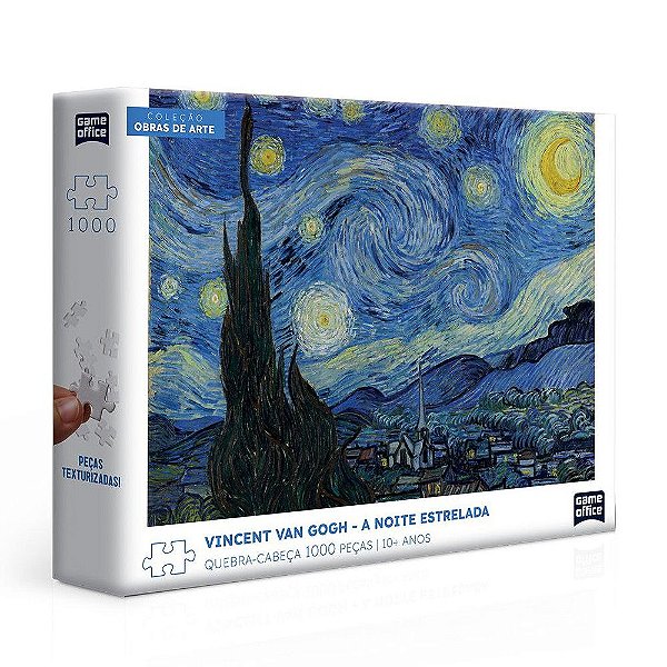 Quebra-Cabeça Vincent Van Gogh - A Noite Estrelada - 1000 Peças - Game Office