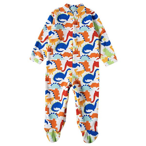 Pijama Macacão Soft Bebê - Dino - Tip Top