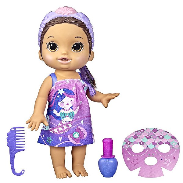Boneca Baby Alive Glam Spa Dia de Princesa - Morena - Hasbro