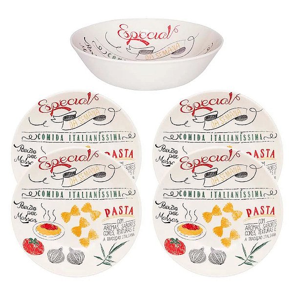 Conjunto para Massas Floreal - 5 Peças - Oxford