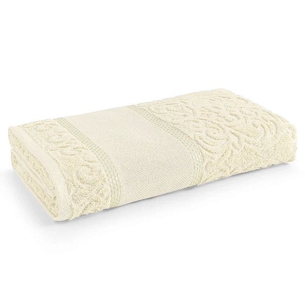 Toalha de Rosto Para Bordar Melina II - Creme - Karsten
