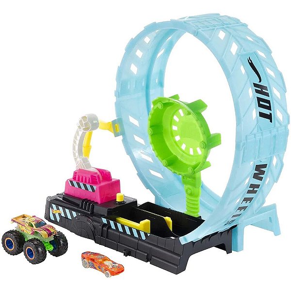 Pista Hot Wheels E Porta Carrinho 3 Em 1 Guarda Até 44 Carro