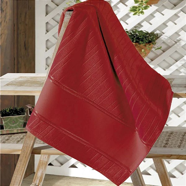 Toalha de Rosto Velour Artesanalle - Vermelho 2900 - Döhler