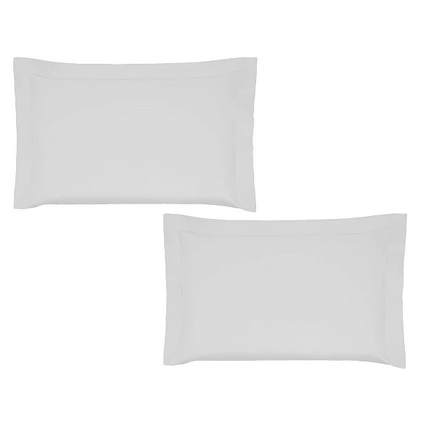 Kit Fronha Satinée Acetinado 300 Fios - 2 Peças - Branco - Kacyumara