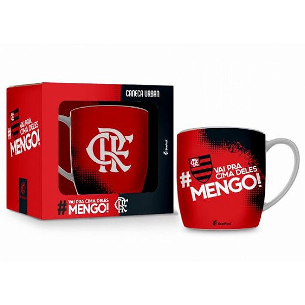 Caneca de Porcelana Urban - 360ml - Flamengo - Brasfoot