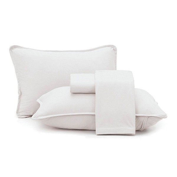 Jogo de Cama Malha Fio Penteado Casal - Branco - Altenburg