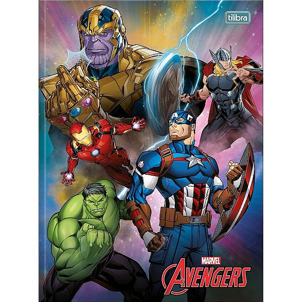Caderno Brochura Avengers Power - 80 Folhas - Tilibra