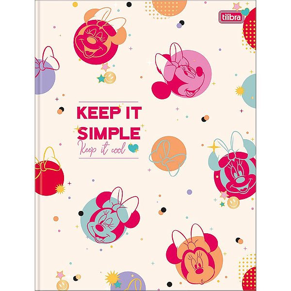Caderno Brochura Minnie Simple - 80 Folhas - Tilibra