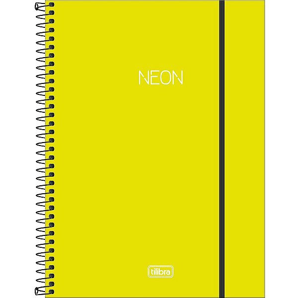 Caderno Neon Amarelo - 80 Folhas - Tilibra
