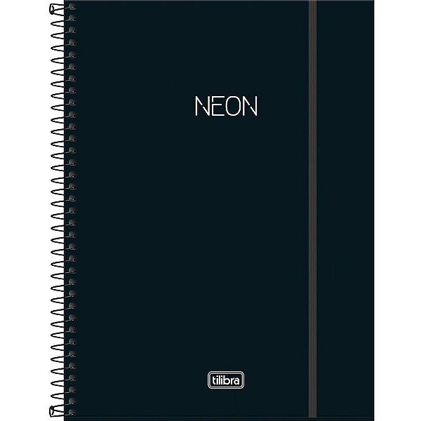 Caderno Neon Preto - 80 Folhas - Tilibra