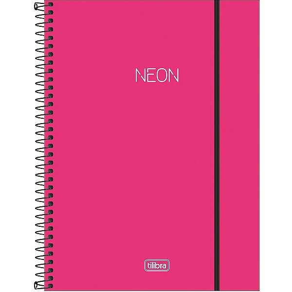 Caderno Neon Pink - 80 Folhas - Tilibra