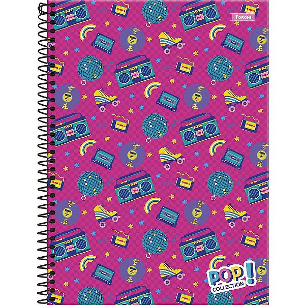 Caderno Pop Collection Song - 96 folhas - Foroni